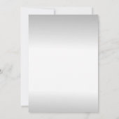 おしゃれなシルバー グラデーションの卒業パーティー 招待状 (裏面)