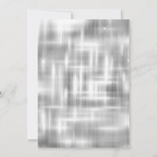 おしゃれなシルバー ローズゴールドの滴るグリッター クリスマス 招待状 (裏面)