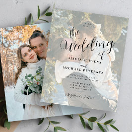 おしゃれなシンプルな写真の結婚式招待状