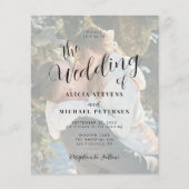おしゃれなシンプルな写真の結婚式招待状 (正面)