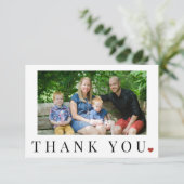 おしゃれなシンプルな黒と白の感謝の写真 サンキューカード (スタンド正面)