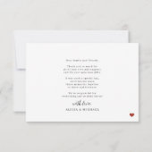 おしゃれなシンプルな黒と白の感謝の写真 サンキューカード (裏面)