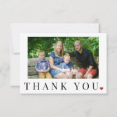 おしゃれなシンプルな黒と白の感謝カード サンキューカード (正面)