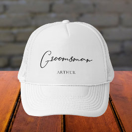 おしゃれなシンプルな groom's ハット ウェディング