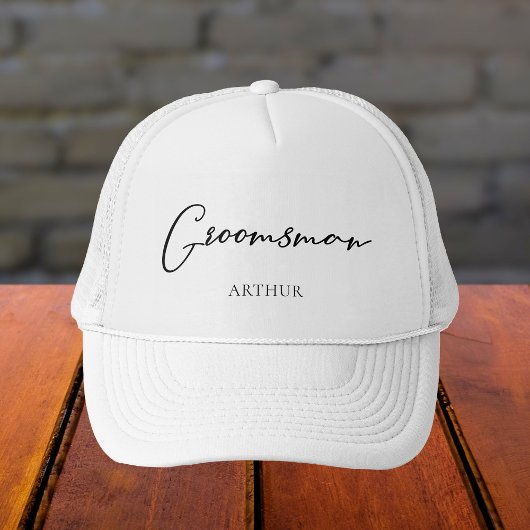 おしゃれなシンプルな groom's ハット ウェディング
