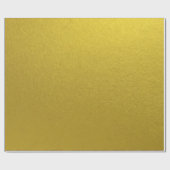 おしゃれなシンプルメタリックイエロー ラッピングペーパー (フラット)