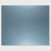 おしゃれなシンプルメタリックブルー ラッピングペーパー (フラット)