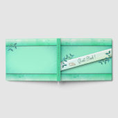 おしゃれなシーグリーンリングゲストブック ゲストブック (全面)