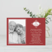 おしゃれなシールのアニバーサリー写真招待状 招待状 (スタンド正面)