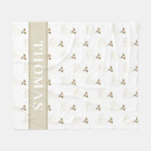 おしゃれなジャック・ラッセル・テリア フリースブランケット (正面(横))