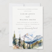 おしゃれなスキー山テルライドコロラド州記念日 招待状 (正面)