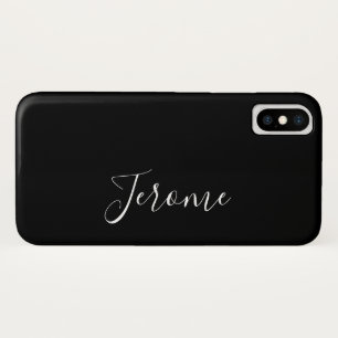 おしゃれなスクリプトフォント (ブラック) iPhone X ケース