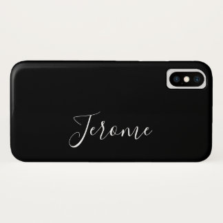 おしゃれなスクリプトフォント (ブラック) iPhone X ケース