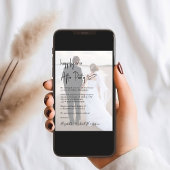 おしゃれなスクリプト写真オーバーレイ結婚披露宴 招待状