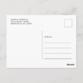 おしゃれなスクリプト写真 卒業お礼 ポストカード (裏面)