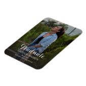 おしゃれなスクリプト卒業証写真マグネット マグネット (左側)