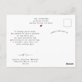 おしゃれなスクリプト12枚の写真コラージュ ベビーシャワー感謝メッセージカード ポストカード (裏面)