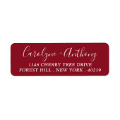 おしゃれなスクリプト カスタム 名前と住所ラベル ラベル (正面)