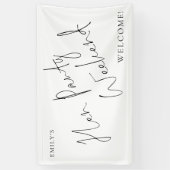 おしゃれなスクリプト ハンギグ 週末歓迎 横断幕 (縦)