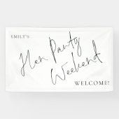 おしゃれなスクリプト ハンギグ 週末 ウェルカム 横断幕 (横)