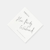 おしゃれなスクリプト ハーガーテイ ウィークエンド スタンダードカクテルナプキン (角)