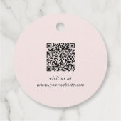 おしゃれなスクリプト ビジネス QR コード ありがとう ギフト タグ (裏面)