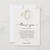 おしゃれなスクリプト ラブ ハート ウェディング 感謝の気持ちを伝える写真 招待状 (裏面)