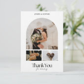 おしゃれなスクリプト ラブ ハート ウェディング 感謝の気持ちを伝える写真 招待状 (スタンド正面)