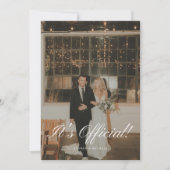 おしゃれなスクリプト「公式です」ウェディングエロープメント 案内状 (正面)