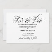 おしゃれなスクリプト | 写真付き Save the Date 発表 セーブザデート (裏面)