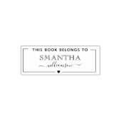 おしゃれなスクリプト 現代のこの本は〇〇のもの セルフインキングスタンプ (デザイン)