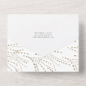 おしゃれなスクリプト 現代のウェディング オールインワン 招待状 (裏面)