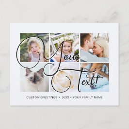 おしゃれなスクリプト 6枚の写真 ユニバーサル ポストカード