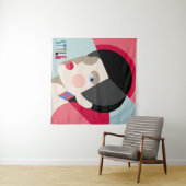 おしゃれなスタイリッシュ女性。モダニストスタイルウーマンh タペストリー (インサイチュ(横))