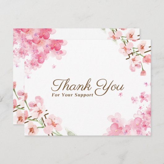 おしゃれなスタンダードポストカード ありがとうカード ポストカード (正面/裏面)