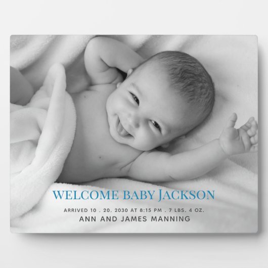 おしゃれなスタンド付きベビー写真プレート フォトプラーク (正面)