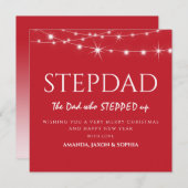 おしゃれなステップダッドへの現代的なクリスマスカード シーズンカード (正面/裏面)