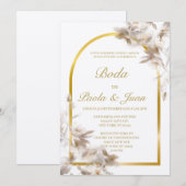 おしゃれなスペイン語の結婚式招待状 招待状 (正面/裏面)