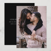 おしゃれなスペイン風の結婚式延期カード セーブザデート (正面/裏面)