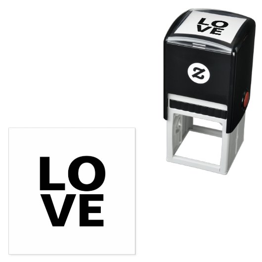 おしゃれなスレートグレイの背景が愛を伝えるウェディング セルフインキングスタンプ (インサイチュ)