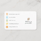 おしゃれなセルフィー女子QRコード 名刺 (裏面)