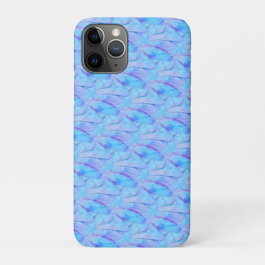おしゃれなセルリアンブルーの花びらペイント柄 Case-Mate iPhoneケース (裏)