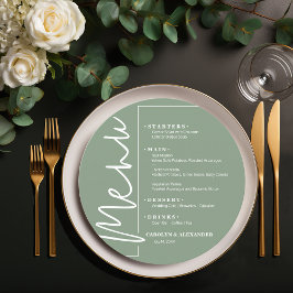 おしゃれなセージグリーン丸型 メニュー
