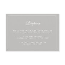 おしゃれなソフトグレイの結婚式受付カード