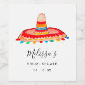 おしゃれなソンブレロ ブライダルシャワーワインラベル ワインラベル (シングルラベル)