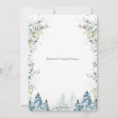 おしゃれなゾウの冬のアルプス風ベビーシャワー ニュートラル I 招待状 (裏面)