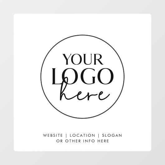 おしゃれなタイポグラフィビジネスカスタムロゴ ウィンドウサイン (シート)