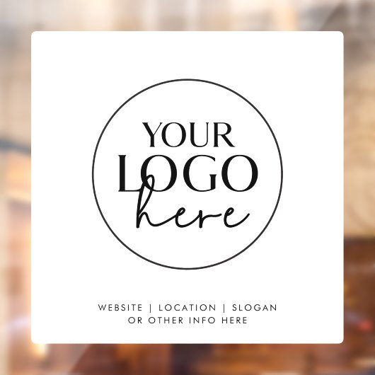 おしゃれなタイポグラフィビジネスカスタムロゴ ウィンドウサイン (シート2)