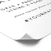 おしゃれなタイポグラフィーセルフィーステーション結婚式看板 ポスター (角)