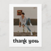 おしゃれなタイポグラフィー卒業写真ありがとう ポストカード (正面)